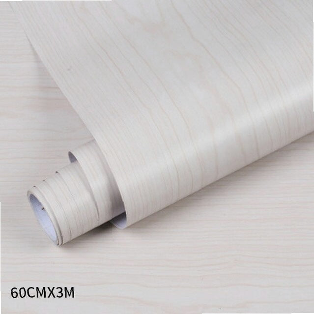 Wood Grain PVC Wallpaper Film for Kitchen Cabinets Furniture Closet Door Home Office Wall Decor Sticker