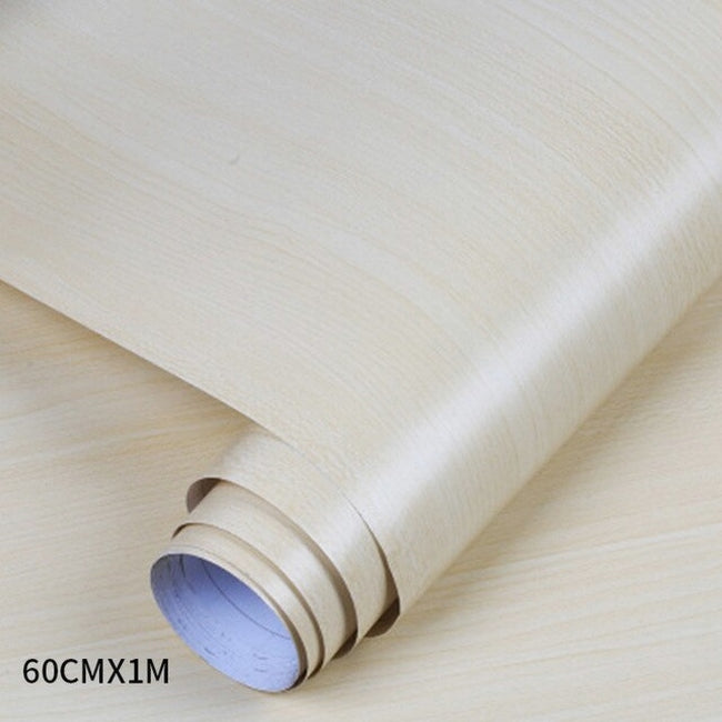 Wood Grain PVC Wallpaper Film for Kitchen Cabinets Furniture Closet Door Home Office Wall Decor Sticker