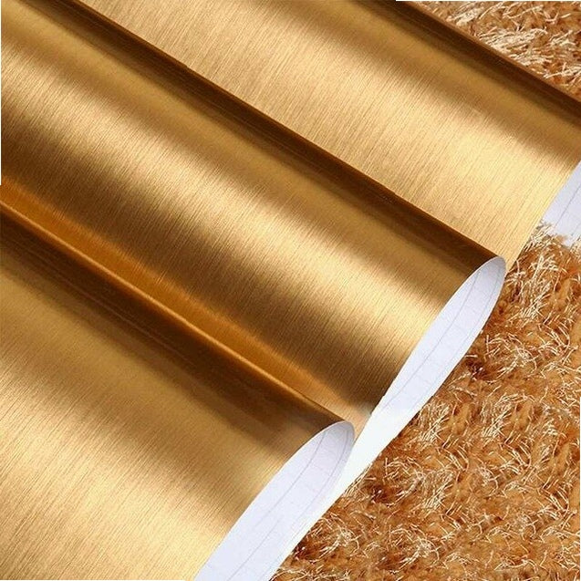 PVC Vinyl Stainless Steel Self Adhesive Contact Paper 2/4m Kitchen Appliance Wallpaper Peel and Stick Shelf Liner
