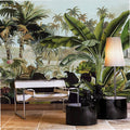 beibehang Custom Photo Mural Large Wallpaper Wall Decal Tropical Rainforest Green Coconut Tree Plant Background Wall Sticker