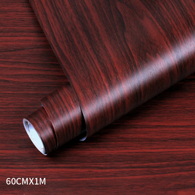 Wood Grain PVC Wallpaper Film for Kitchen Cabinets Furniture Closet Door Home Office Wall Decor Sticker