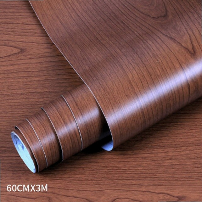 Wood Grain PVC Wallpaper Film for Kitchen Cabinets Furniture Closet Door Home Office Wall Decor Sticker
