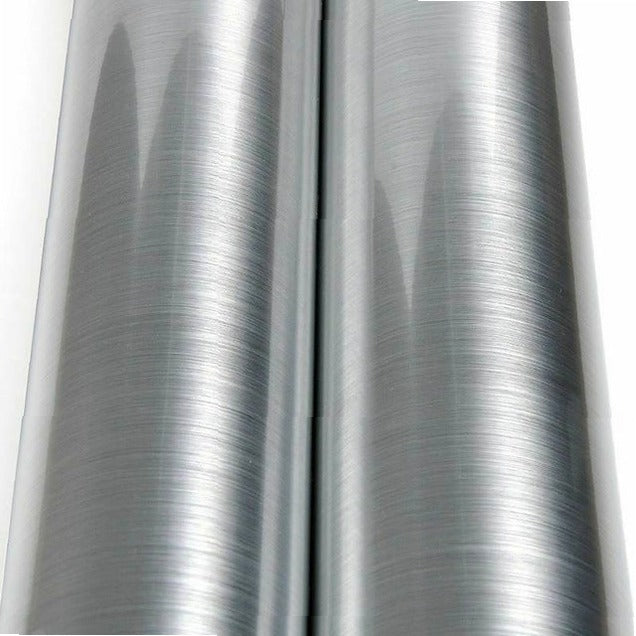 PVC Vinyl Stainless Steel Self Adhesive Contact Paper 2/4m Kitchen Appliance Wallpaper Peel and Stick Shelf Liner