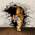 beibehang papel de parede 3d wall murals modern minimalist dimensional wallpaper tiger rhino bedroom sofa wall mural wallpaper