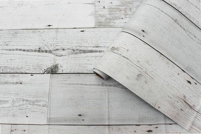6m/Roll 0.45m Width Vintage Wood 3D Self-Adhesive Wall Paper Rolls Mural Contact Paper for Living Room Kitchen Bathroom Home Decoration
