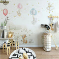 Custom beibehang 3D Cartoon cute animal balloon wall paper for kids room walls background home decoration wallpaper