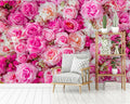 Custom Beibehang wallpaper 3d murals Nordic modern pink roses home decoration TV background wall living room bedroom